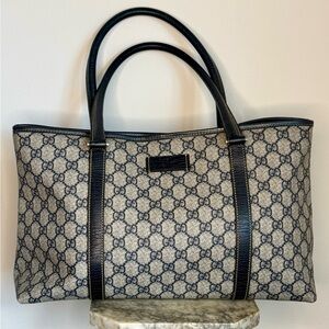 Gucci Blue and Black Tote Bag